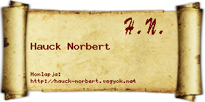 Hauck Norbert névjegykártya