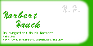 norbert hauck business card